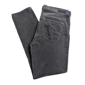 Adriano Goldschmied 6/28 The Prima Cigarette Skinny Ankle Gray Corduroy Pants